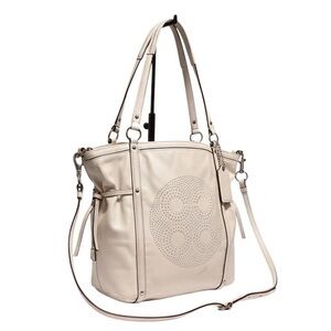 Coach (2012) Audrey White Leather Drawstring Two Way Shoulder Bag